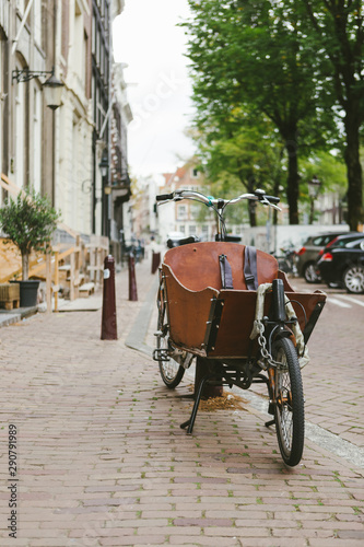 Bicycle parked on the streets of Amsterdam