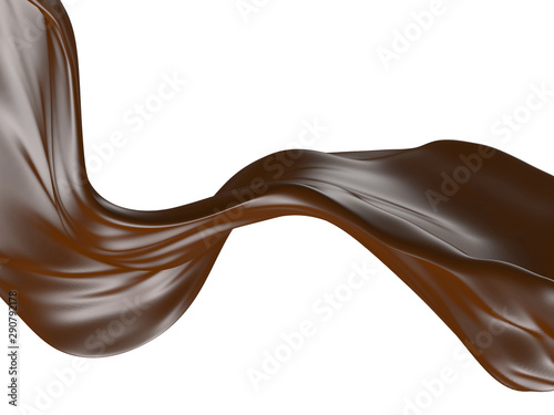 Shiny sweet chocolate liquid splash.