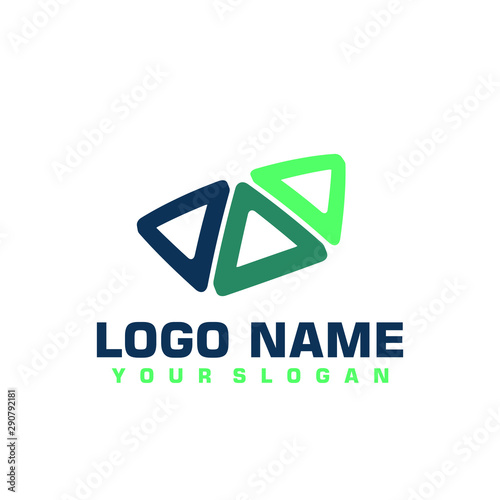 Free Download Elegant minimalist blue vector logo - GFXLoad
