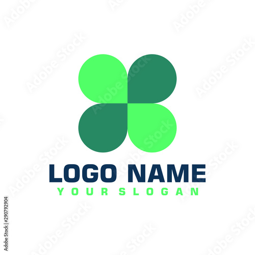 Elegant minimalist blue vector logo