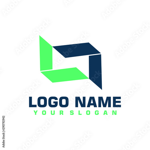 Elegant minimalist blue vector logo Free Download Elegant minimalist blue vector logo - GFXLoad