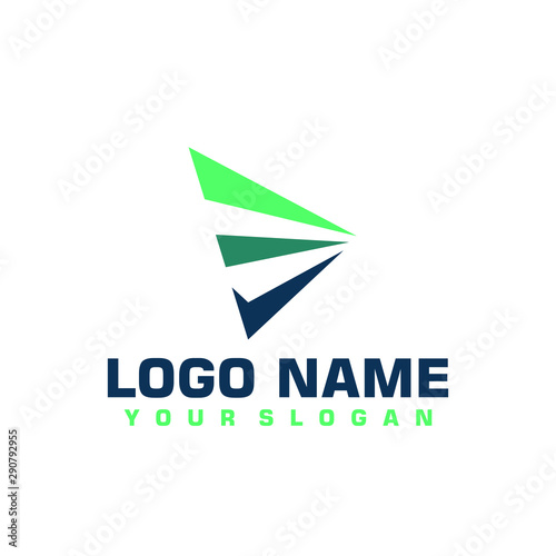 Elegant minimalist blue vector logo