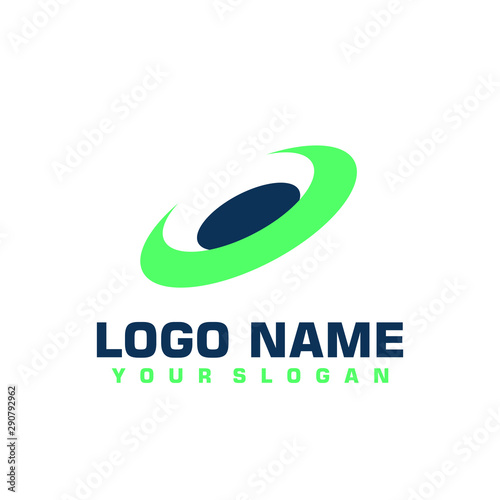 Elegant minimalist blue vector logo