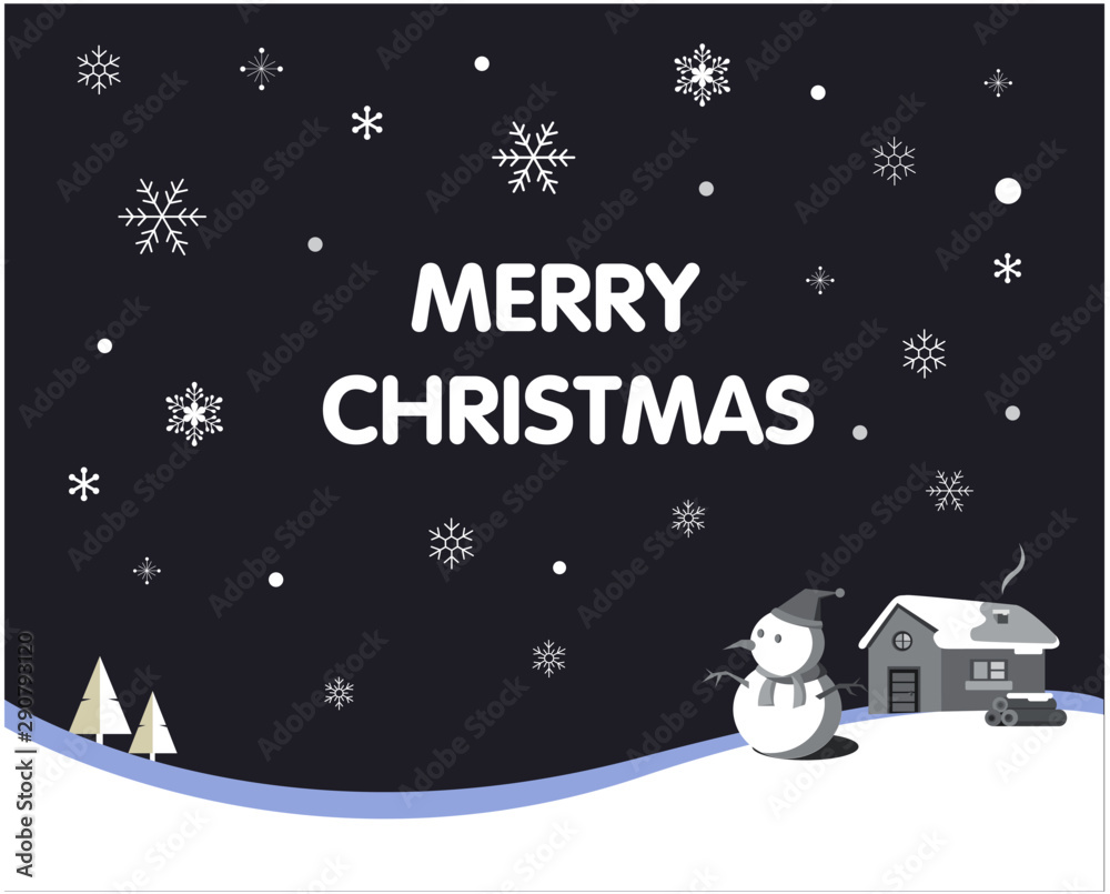 Fototapeta premium background winter snow - merry christmas vector