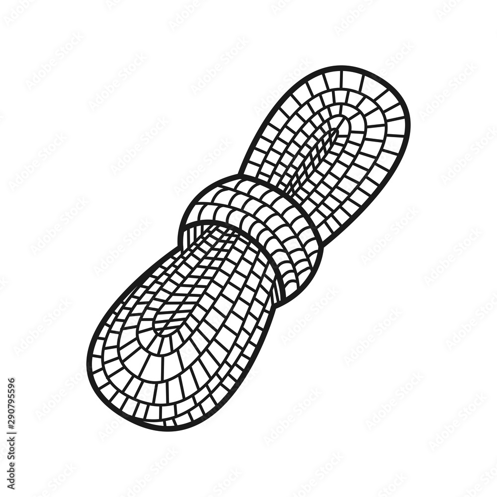 Hand drawn Climber Rope isolated on a white. Vector illustration. Hand drawn Climber Rope isolated on a white. Vector illustration.