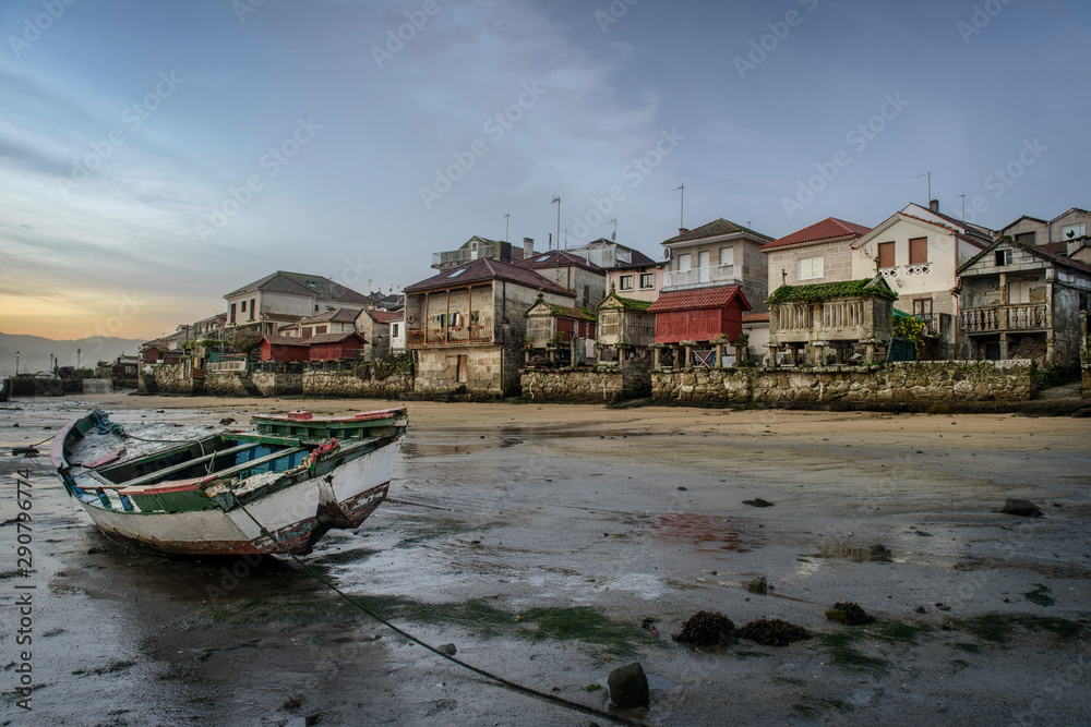 Low tide in Combarro, a beautiful fishing village Low tide in Combarro, a beautiful fishing village
