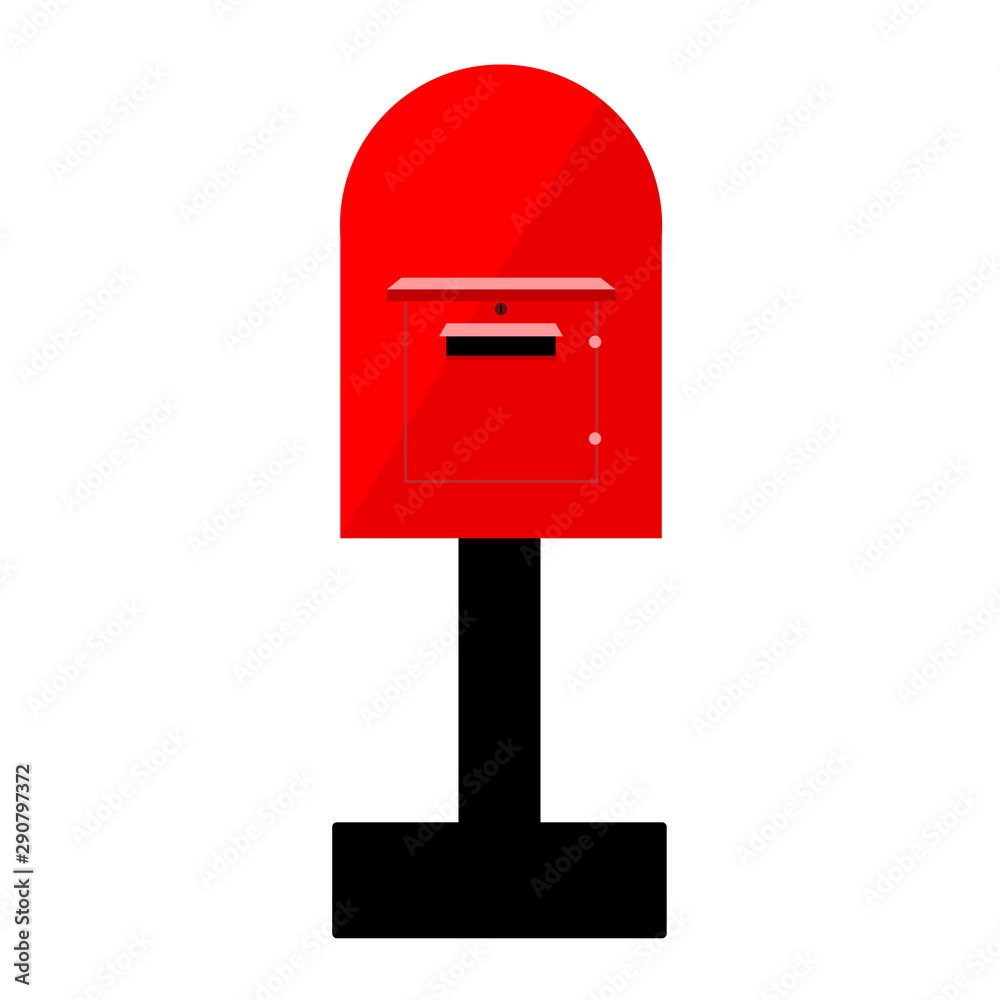 red postbox isolated on white background red postbox isolated on white background