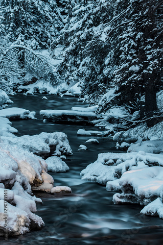 Long exposure of a creek during winter