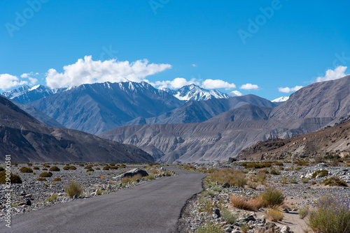 Landscape view of Leh Ladakh city in India, beautiful and famous place with Himalay snow mountain for travel. © mnonchan