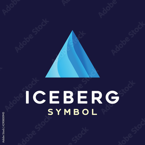 Iceberg Logo Design. Mountain Icon. Freeze Tech Symbol. Logo Inspiration For Business And Company.