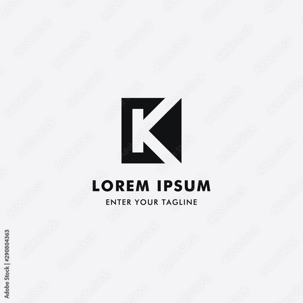 Logo Letter CK monogram, Concept Letter C + K simple Design. Logo Letter CK monogram, Concept Letter C + K simple Design.
