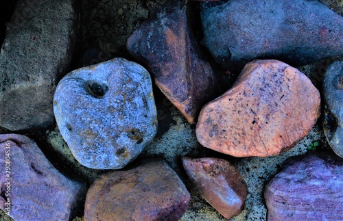 beautiful stones of different sizes and shapes, nature texture