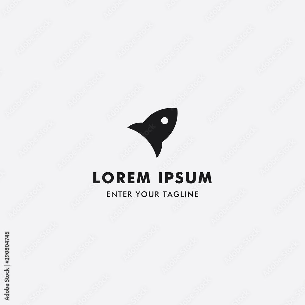 Obraz premium Logo Abstract Start Up, Concept Icon Rocket simple design.
