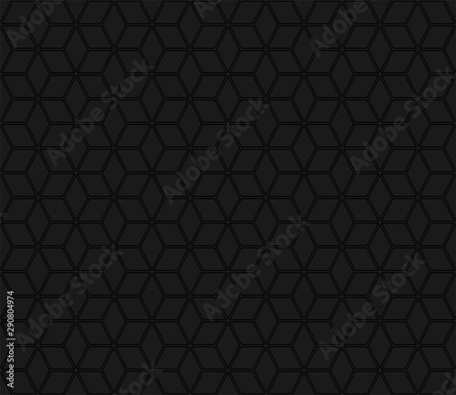 Black trending cubes seamless pattern. Vector illustration.