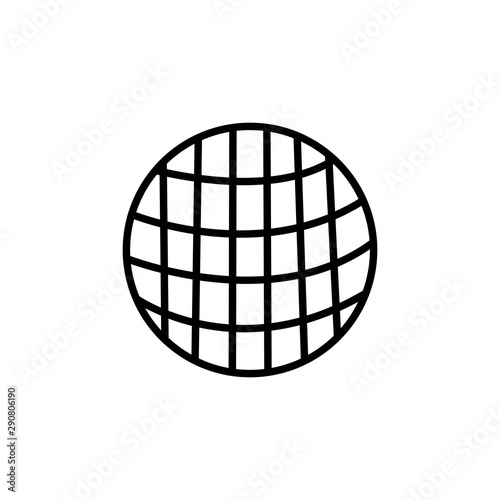Hand drawn Earth Icon isolated on a white. Sketch. Vector illustration.