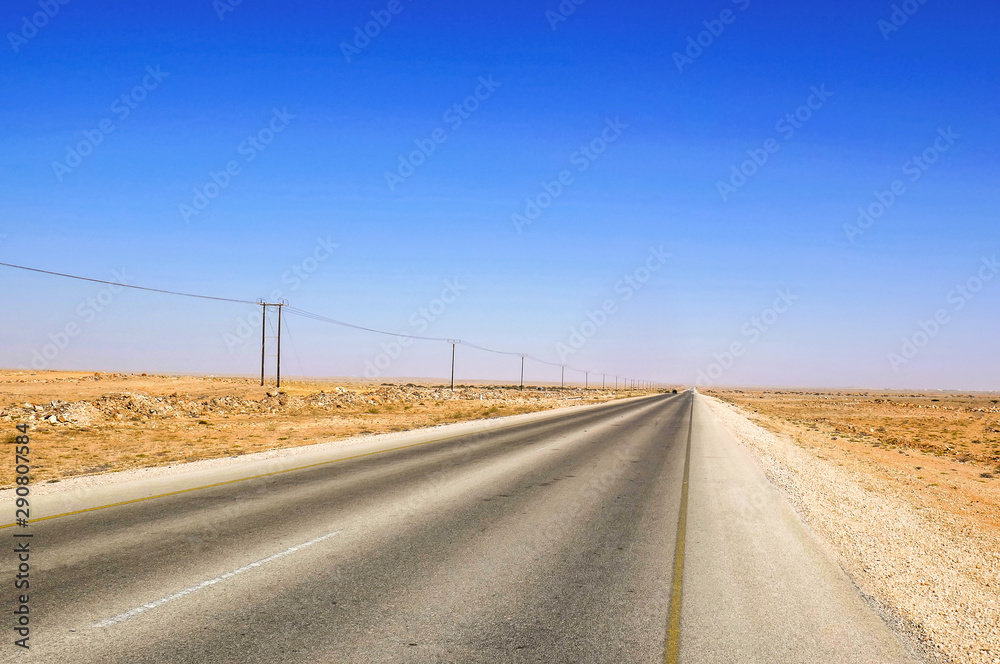 Road in the desert of the Oman