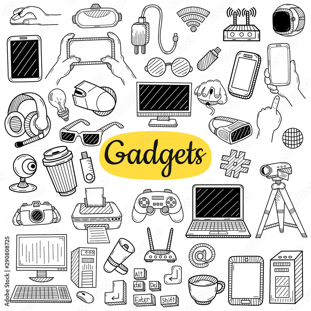 Free Vector  Hand drawn gadget collection