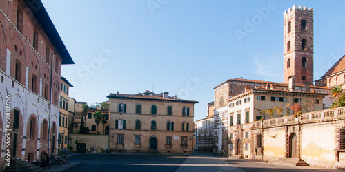 Piazza San Martino and Lucca Cathedral,lucca,italy,europe