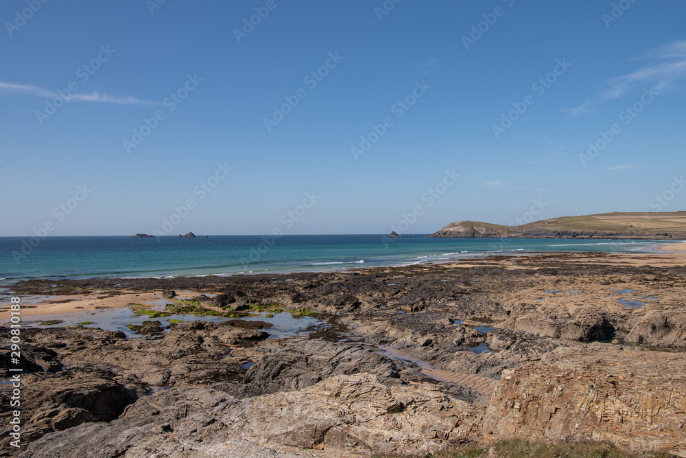 Cornish coast line in summer