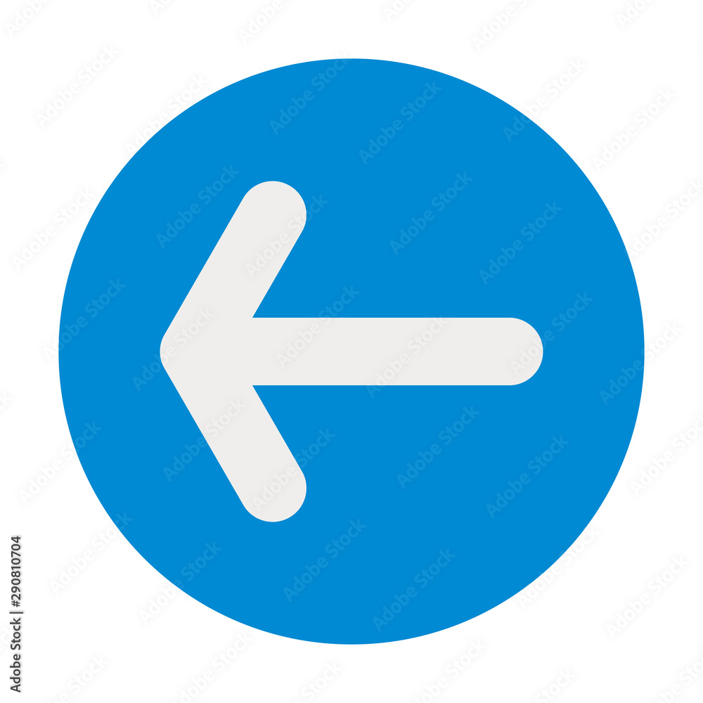 Left or back arrow icon vector - pointing towards left vector. Left or back arrow icon vector - pointing towards left vector.