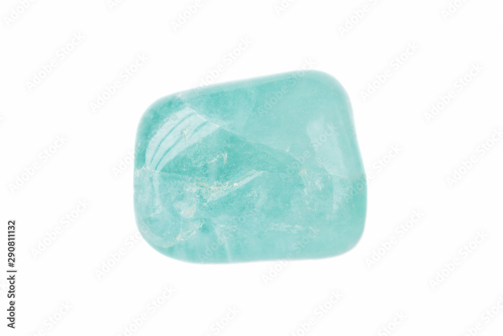 Aquamarine gemstone on a white background Aquamarine gemstone on a white background