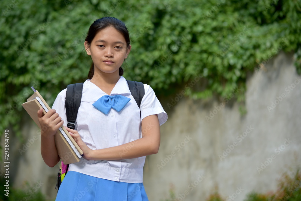 Serious Beautiful Filipina Student Teenager School Girl Serious Beautiful Filipina Student Teenager School Girl