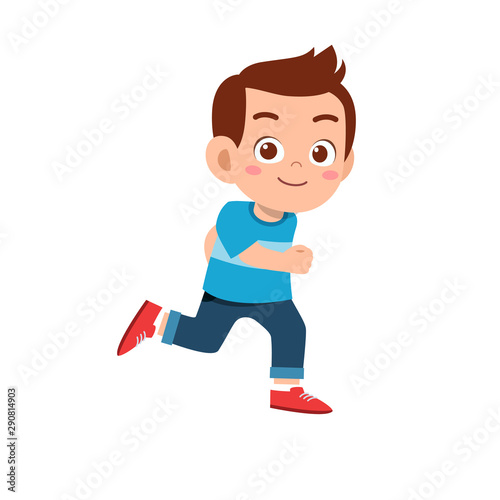 cute kid teen boy show facial expression