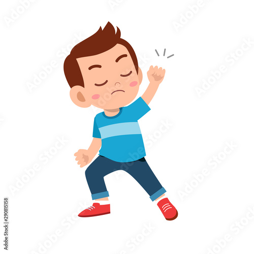 cute kid teen boy show facial expression