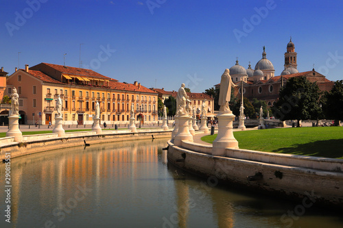  view on prato della valle square in padua city in italy photo