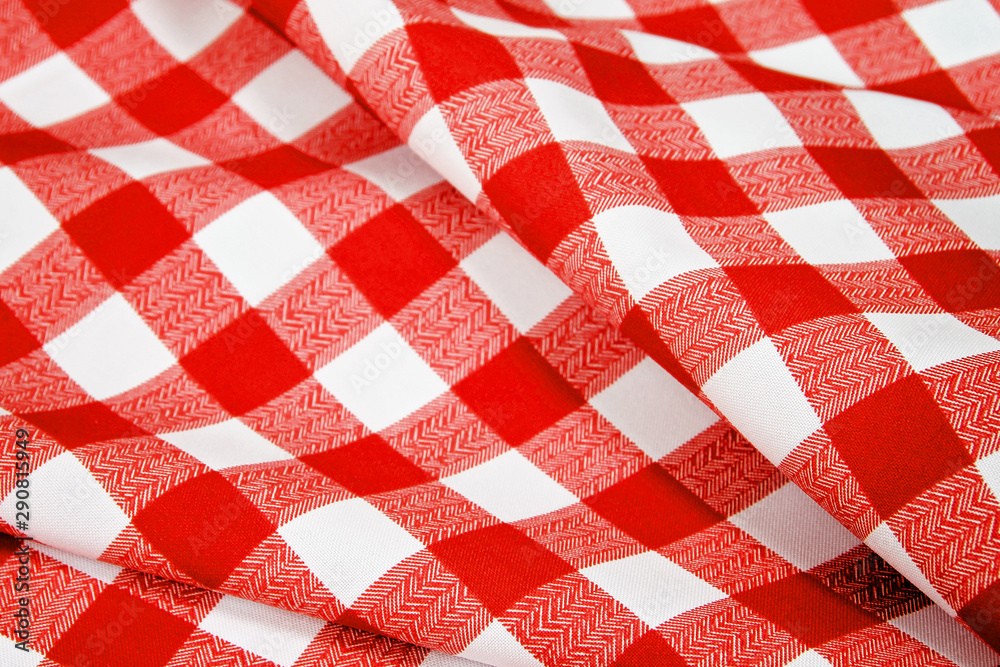 Abstract picnic drapery cloth, Pattern and detail grooved fabric for background and abstract	 - obrazy, fototapety, plakaty 