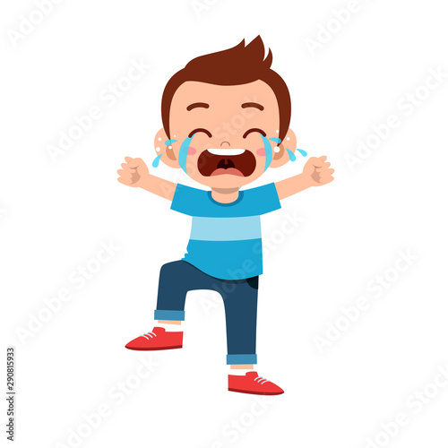 cute kid teen boy show facial expression