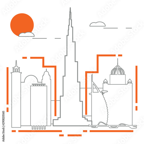 Building and skyscrapers. City view. Architecture.