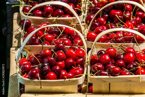 Baskets of Cherries in Provence photo