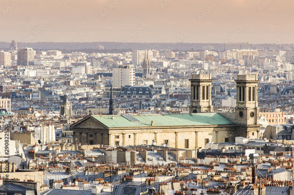 Paris view from Montmartre,