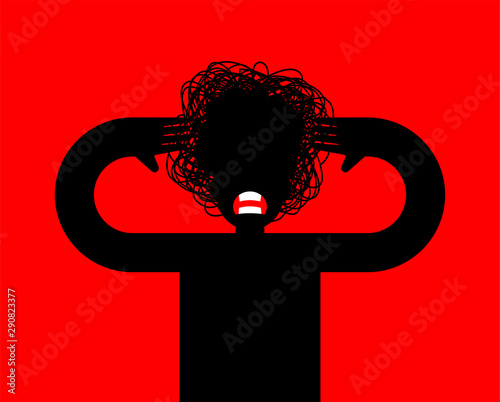 Stress Human concept. stressful situations. mental trauma