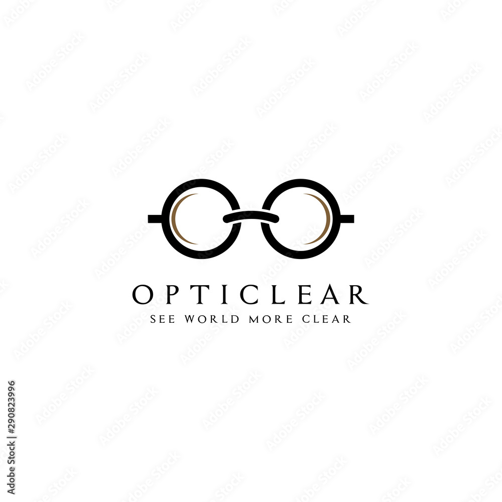 eyeglasses logo design inspiration for optic company Stock Vector Adobe Stock