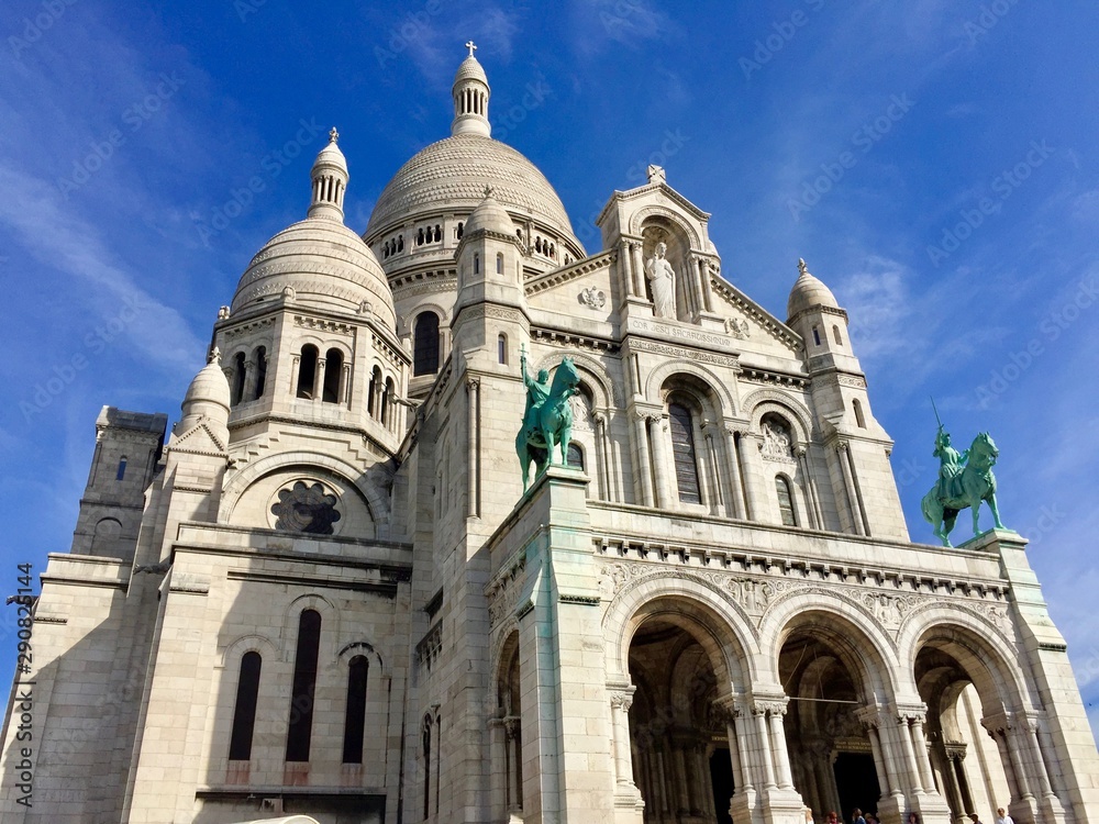 Sacré-Cœur, Paris.The Basilica of the Sacred Heart of Paris, France.