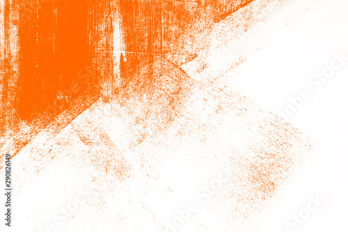 orange white paint brush strokes background	