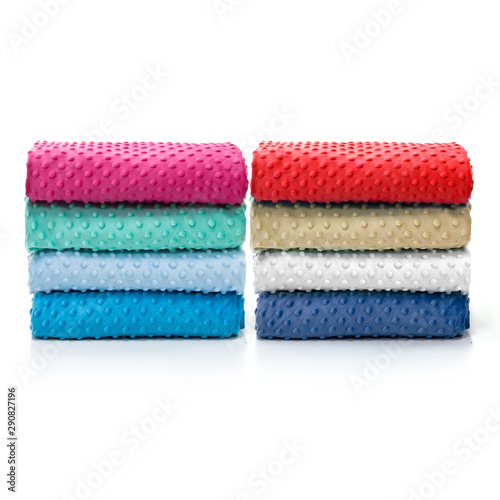 Fluffy Gentle baby minky fabric with dots