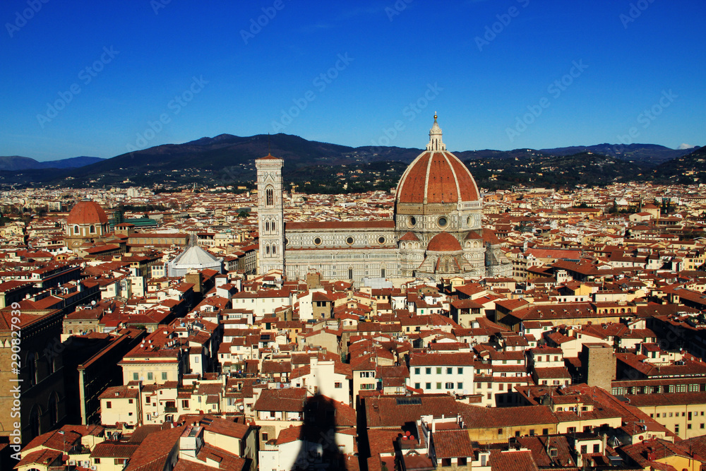 Famous view of Florence from Piazzale Michelangelo