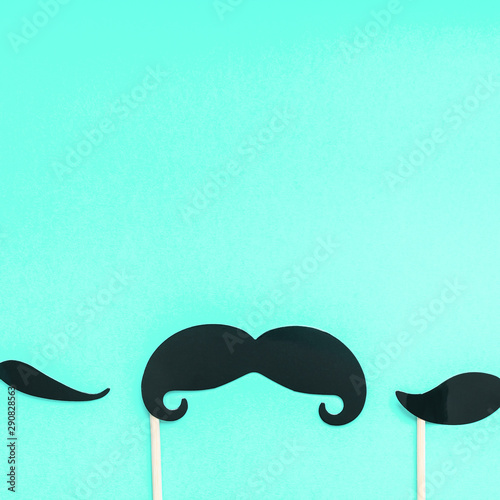 Paper moustaches for men fathers dad concept photo