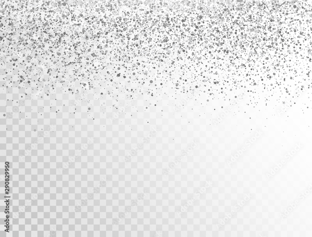 Premium Vector  Silver glitter sparkle on a transparent background