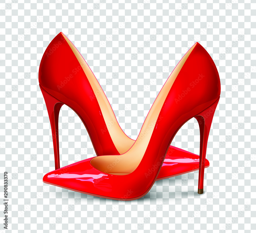 Premium Photo  Women's beige shoes with red soles isolated on a white  background. top view. 3d rendering illustration.