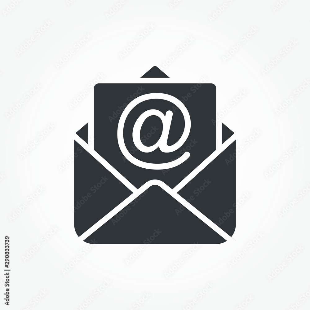 email icon isolated on white background. Vector illustration email icon isolated on white background. Vector illustration