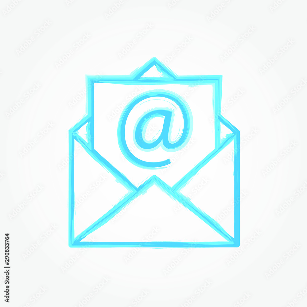 email icon isolated on white background. Vector illustration email icon isolated on white background. Vector illustration