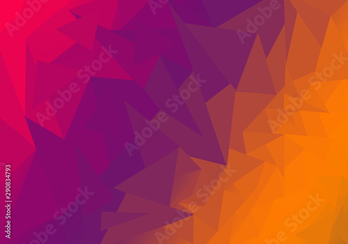 Multicolor polygonal illustration, which consist of triangles. Geometric background in Origami style with gradient. Triangular design for your business. Rainbow, spectrum image