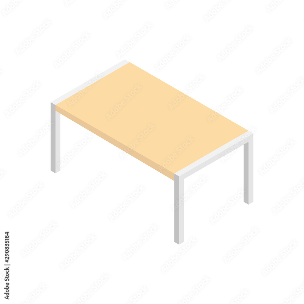 Isometric table. Vector illustration. Isometric table. Vector illustration.