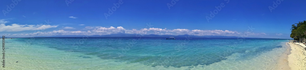 White Sand Beach and the turquoise ocean in Moalboal, Cebu, Philippines White Sand Beach and the turquoise ocean in Moalboal, Cebu, Philippines
