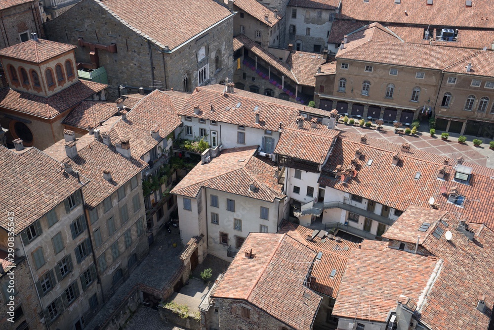 Vue aérienne d'une ville Italienne