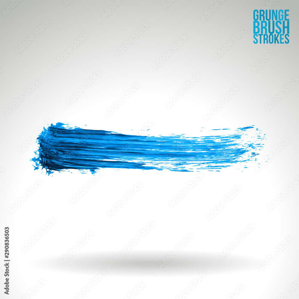 Blue brush stroke and texture. Grunge vector abstract hand - painted element. Underline and border design. Blue brush stroke and texture. Grunge vector abstract hand - painted element. Underline and border design.